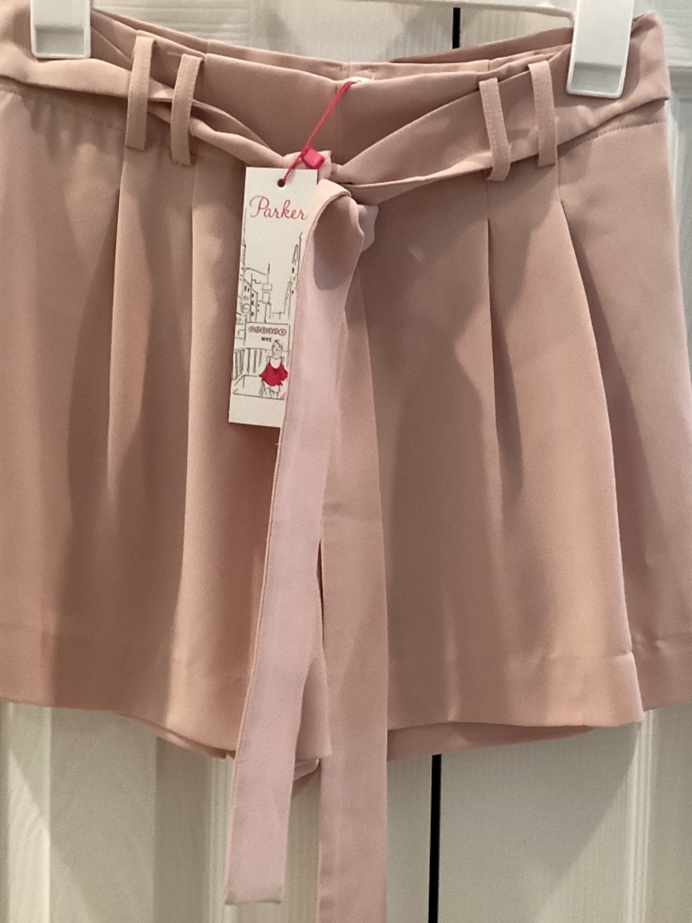 Parker Front Tie Pink Shorts NWT Size Small